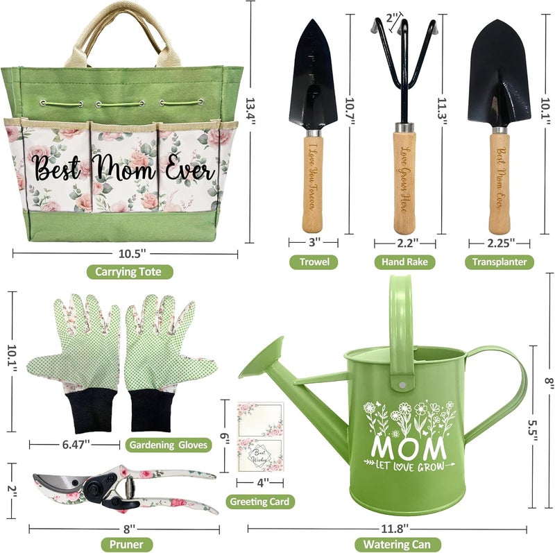 Taesun Gifts for Mom Valentines Day, Mom Birthday Gifts from Daughters Floral Gardening Tools and Durable Garden Tools Organizer Tote, Ideal Gardening Gift for Women Plant Lover Present - Image 3